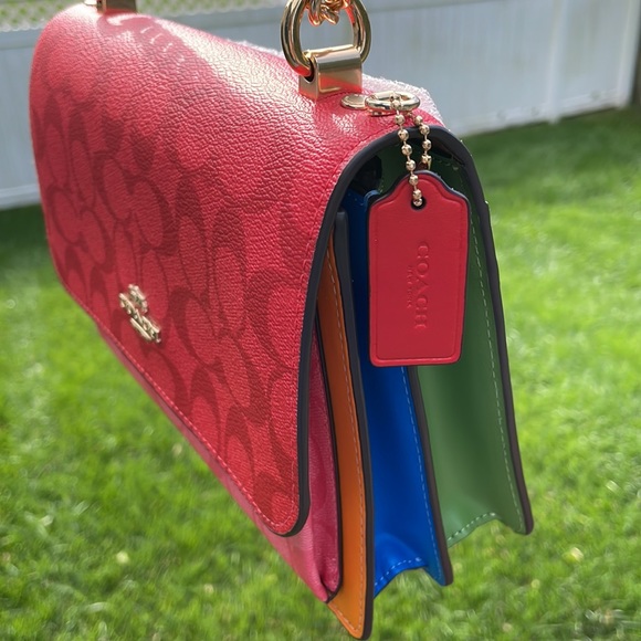 COACH Klare Crossbody In Blocked Signature Canvas - Picture 9 of 13